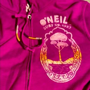 O’Neill Fuschia sweatshirt size large